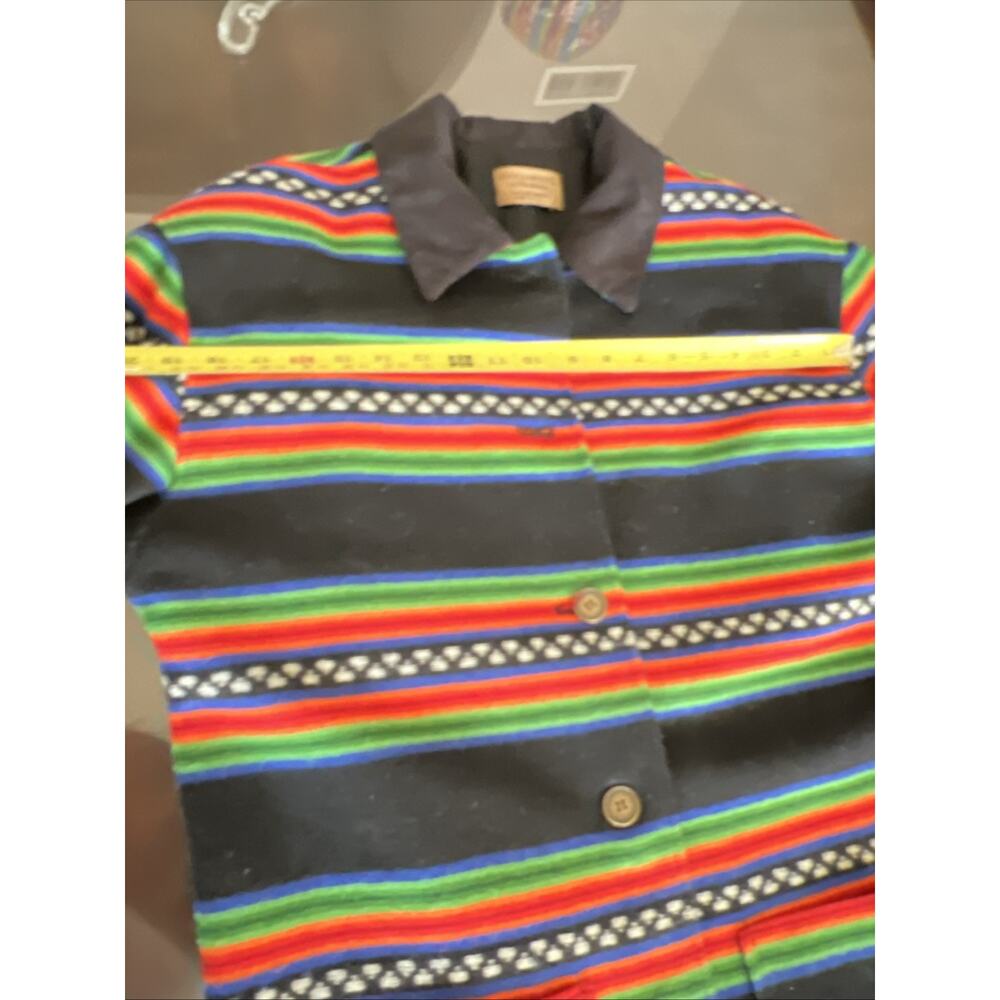 VTG Striped Southwestern Pendleton Knockabout Wool Coat Jacket Large EUC - Picture 14 of 16
